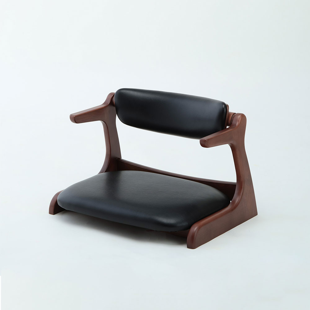 起立木工 座椅子「キャスパー2 100B-BK」PVCブラック | 大塚家具 