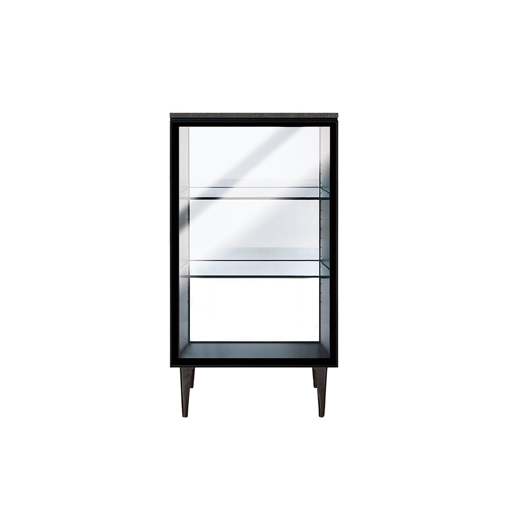AYANO（綾野製作所）サイドボード「Zゼノノワール」ガラス扉 幅50.2cm 