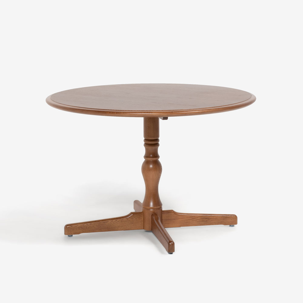 机・テーブル秋田木工 木製 ラウンドテーブル 円卓 円型 大型 ダイニングテーブル 古家具