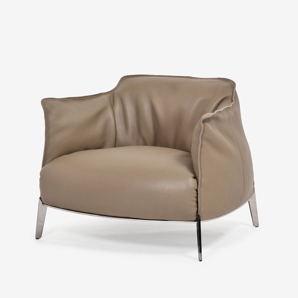 PoltronaFrau(ポルトローナ・フラウ)アームチェア「アーチボルドグランコンフォート」革オリーチェ色 #Orice【お手入れキットの特典付き】