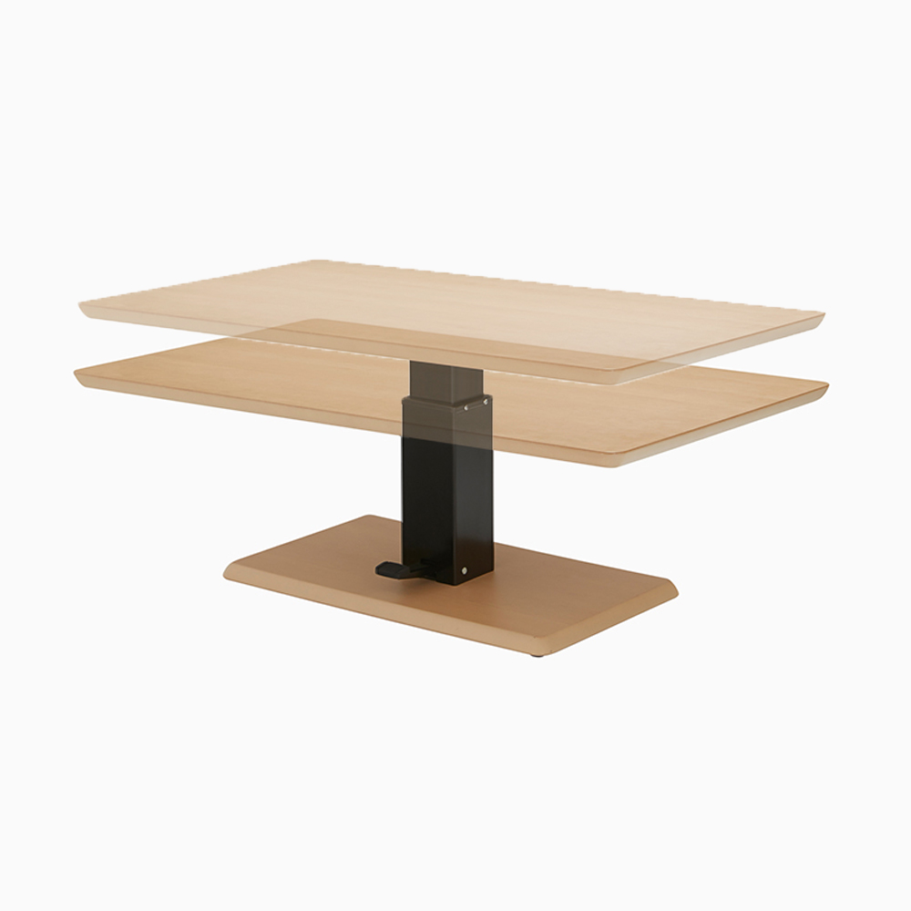 昇降式テーブル「フィット Cタイプ(長方形)  ロータイプ」幅120ｘ高さ42〜54cm 全5色