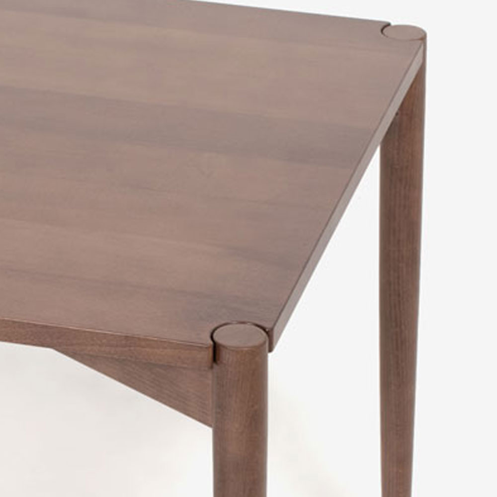 秋田木工　ダイニングテーブル「リュッケ」ブナ材 ウォールナット材色 全2サイズ