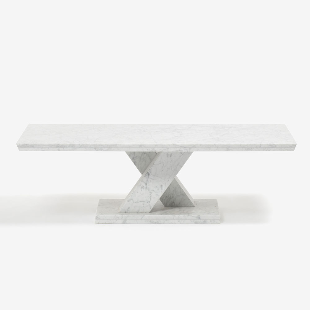 ダイニングテーブル「IM8250」天然石 ホワイトカラーラ 全2サイズ 