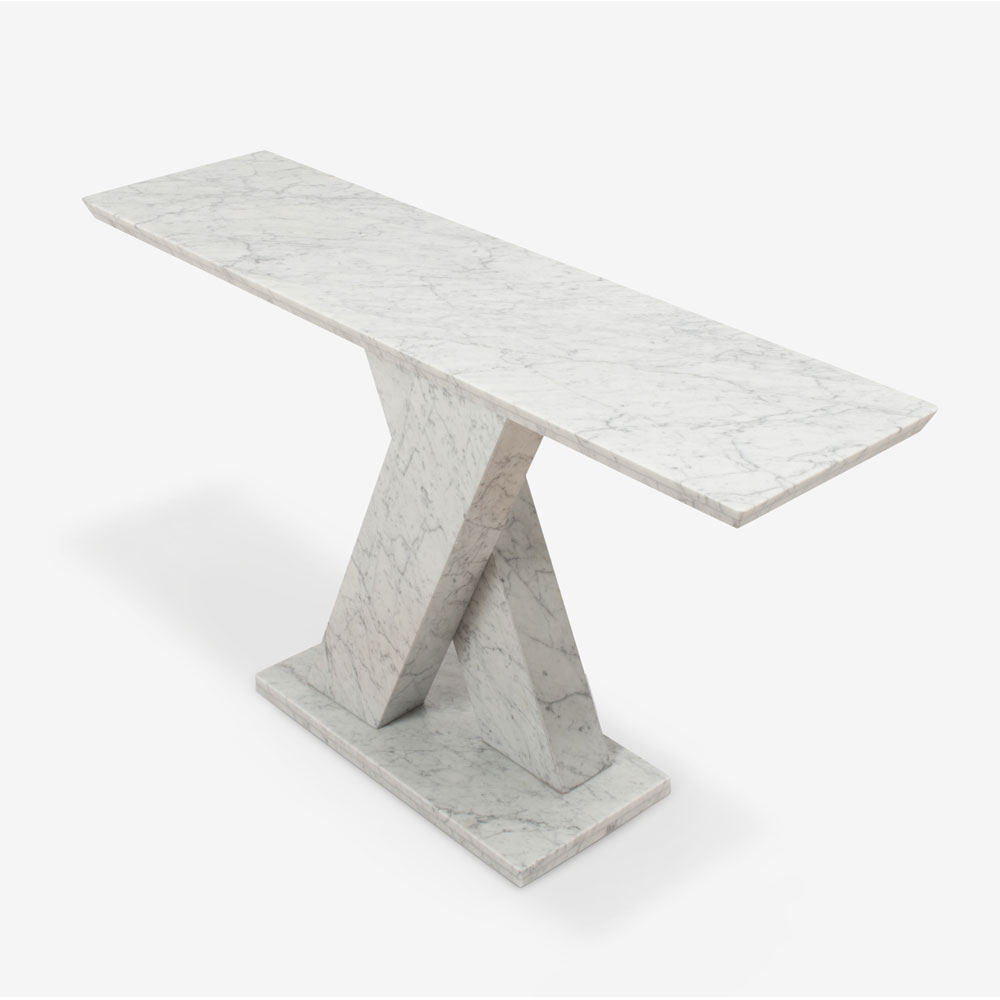 コンソールテーブル「IM8250」天然石 ホワイトカラーラ