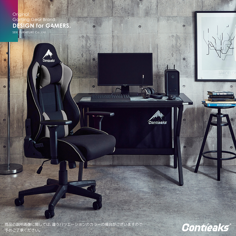 Contieaks(コンティークス) ゲーミングチェア ローザ グレー - 家具