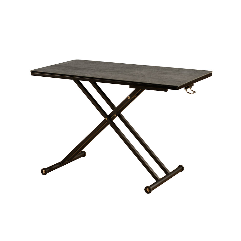 昇降式テーブル「グラナダ」セラミック天板 ストームグレイ色 全2サイズ【フェア対象品 5%OFF】