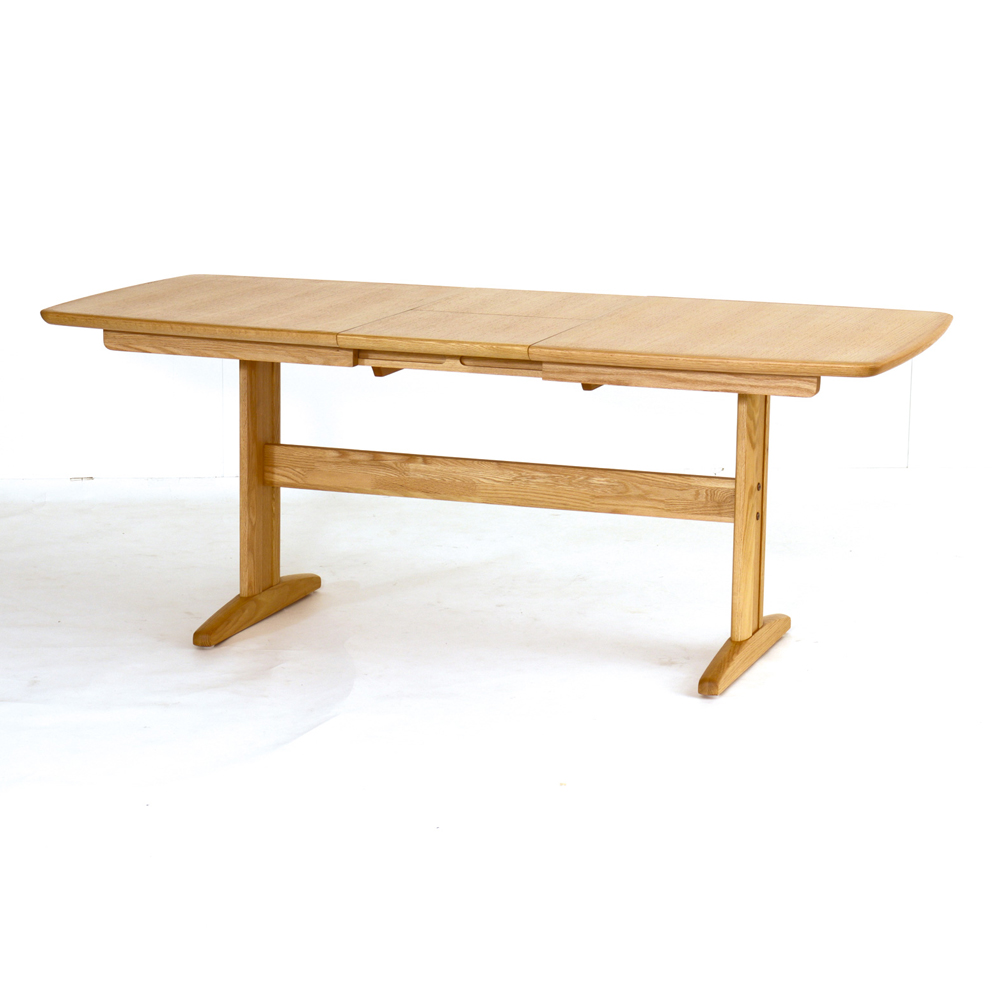 伸長式ダイニングテーブル「Rifaction（リファクション）EXT-R6046」幅140-180cm オーク材全2色