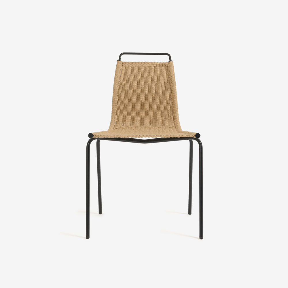 カール・ハンセン&サン ダイニングチェア「PK1」ブラックフレーム ナチュラルペーパーコード【受注生産品】