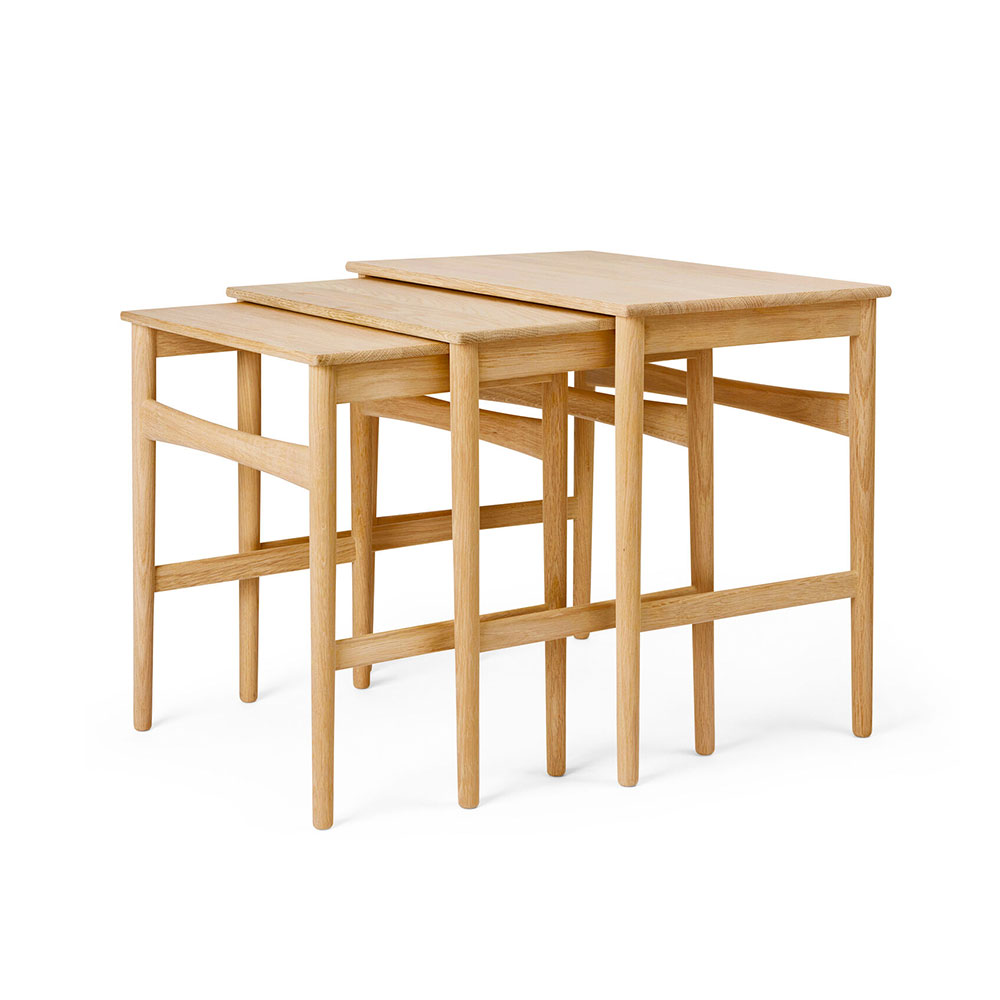 カール・ハンセン&サン ネスティングテーブル「CH004」オーク材オイル仕上げ(3個1組) 【受注生産品】