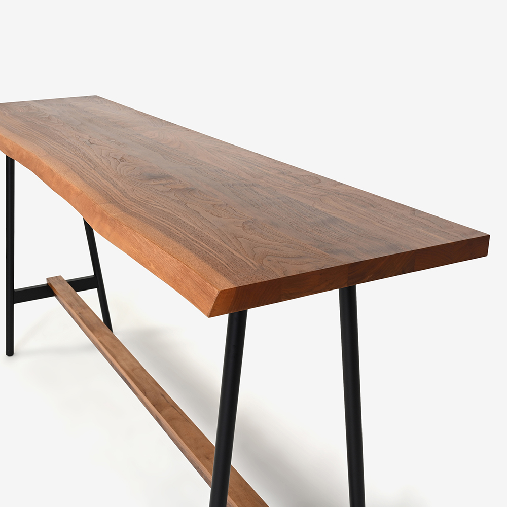 テーブル作業台アンジェリックカウンター テーブル 幅200cm  ウォルナット  ピカピカ