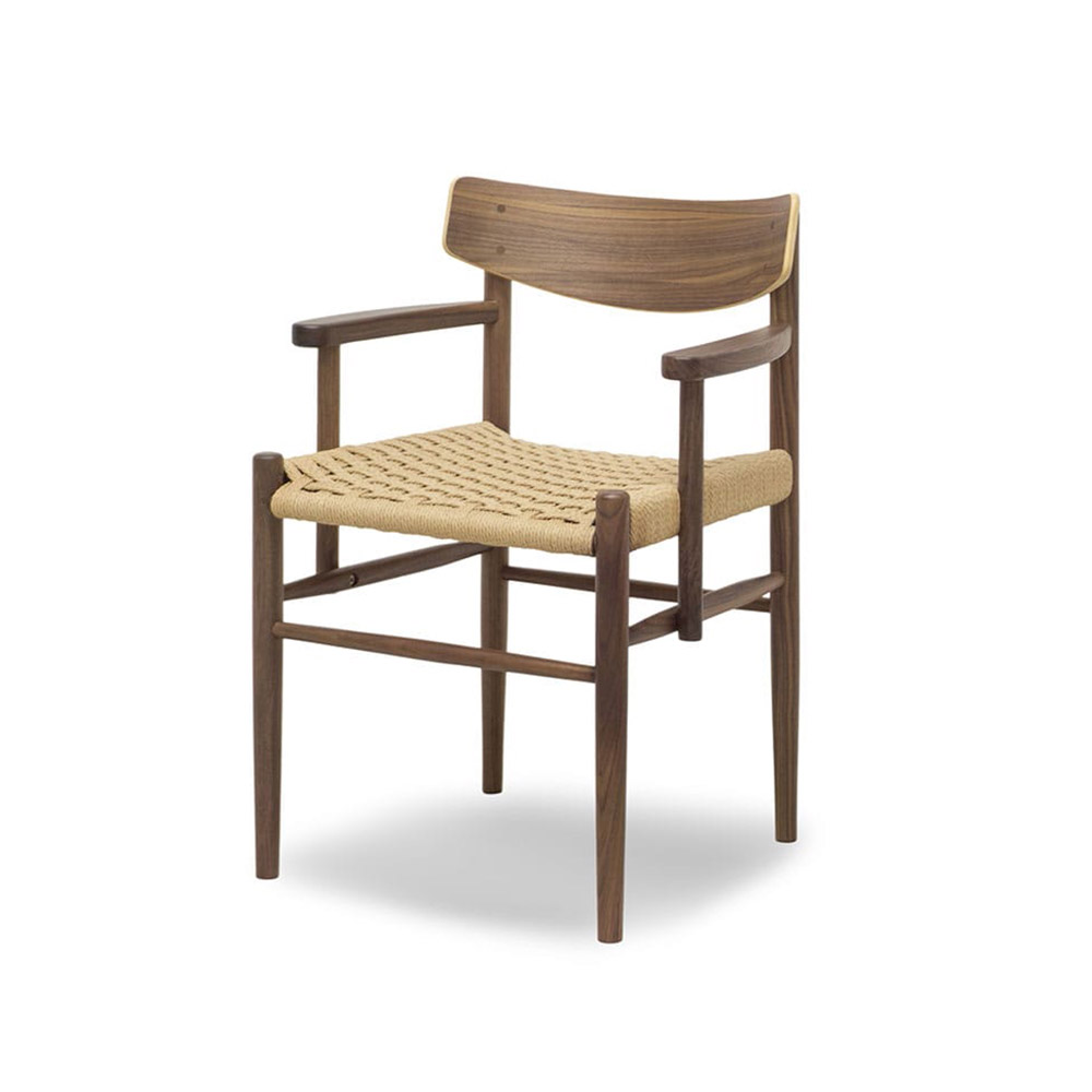 MASTERWAL(マスターウォール)ダイニングチェア(肘付き)「COR3」座面ペーパーコード 木部全2色【受注生産品】