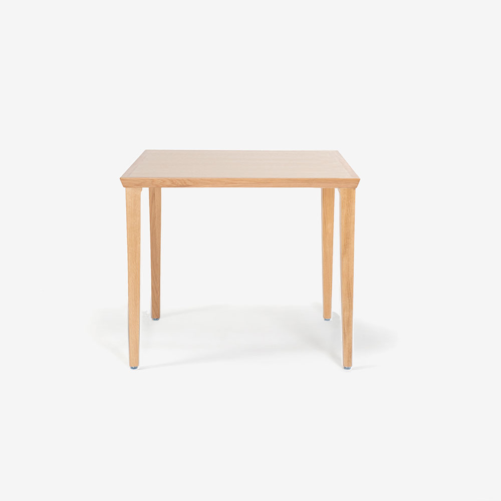 秋田木工 ダイニングテーブル「N-T005」幅85cn正方形 ナラ材 ホワイト 
