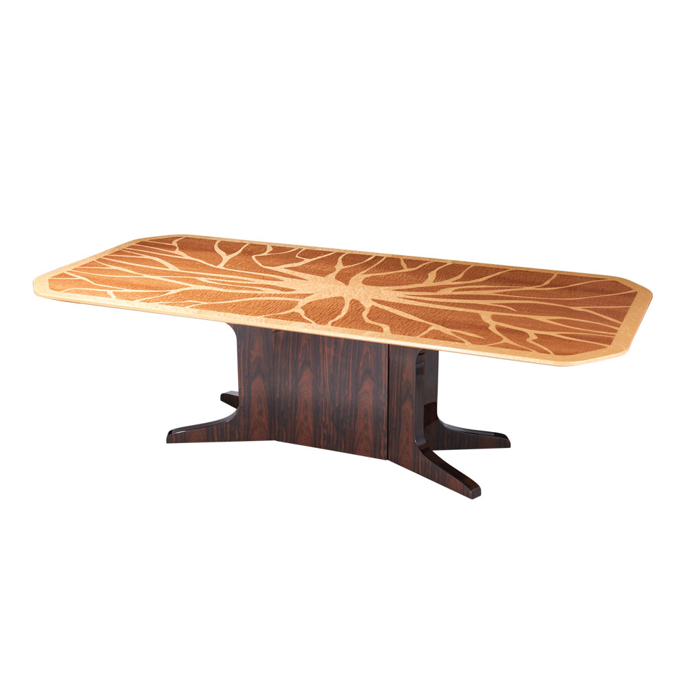 ダイニングテーブル「Taiju タイジュ」幅200cm バーズアイメープル/ニレコブ【受注生産品】