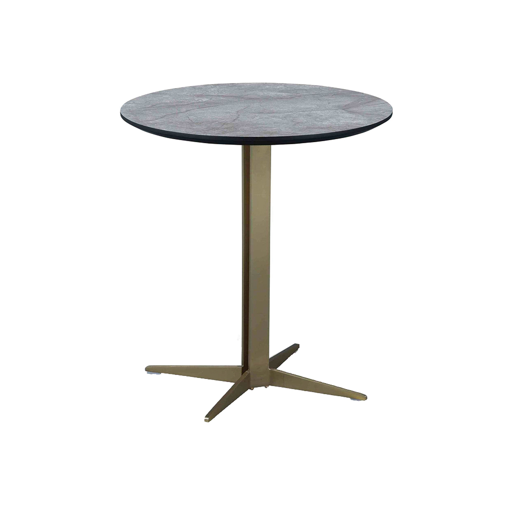 サイドテーブル（丸）「イタレーヌ」幅50cm プレシャスグレー色