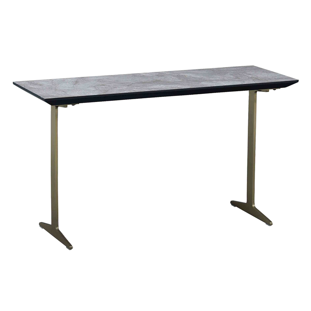 サイドテーブル「イタレーヌ ブリッジ」幅82cm プレシャスグレー色