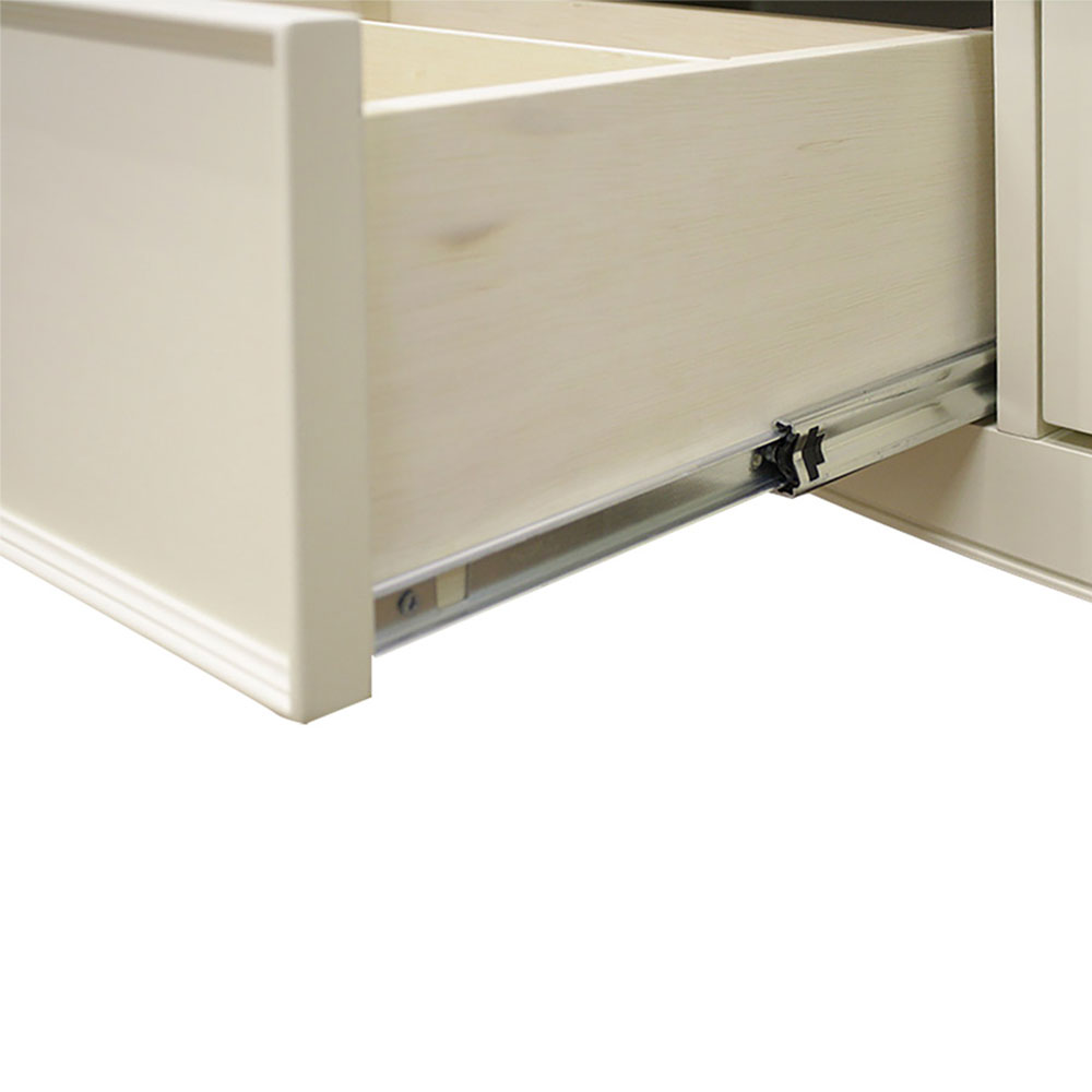 テレビボード「フルール150-E WH」幅150cm リンデン材ホワイトウォッシュ色
