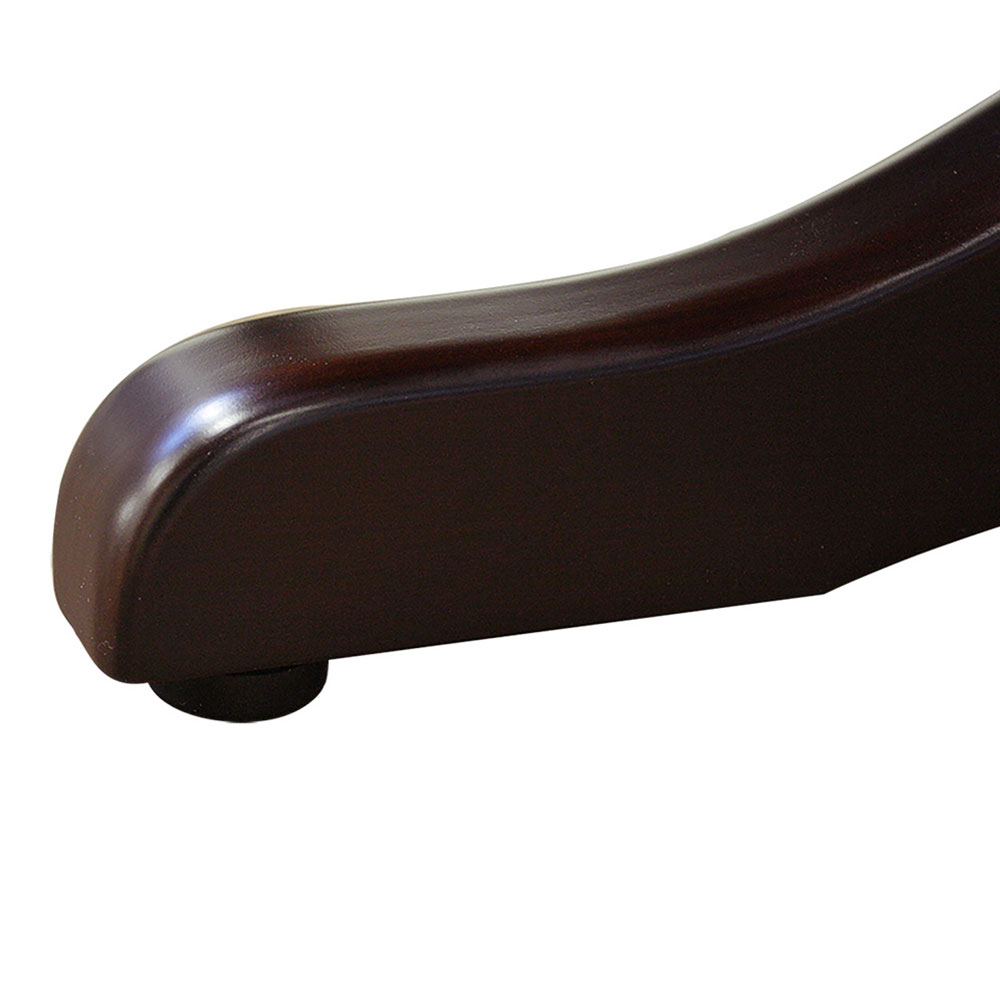 伸長式ダイニングテーブル「フルール165 DM」幅165-205cm マホガニー材ダークブラウン色