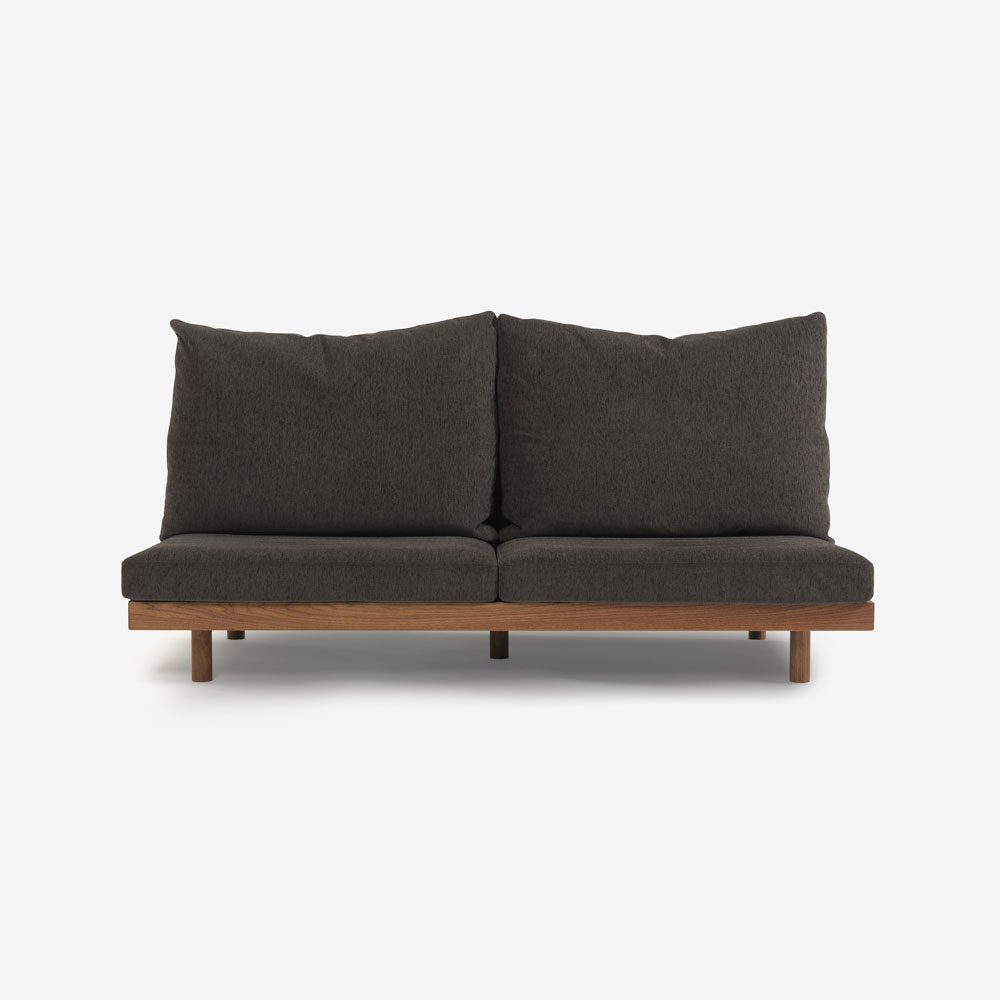 MASTERWAL(マスターウォール)3シーターソファ「DANISH GRANDE SOFA デニッシュグランデソファ DGSO-3S180-WN」幅180cm 布#3SUBLIM 53ダークセピア ウォールナット材オイル仕上げ【受注生産品】【お手入れキットの特典付き】