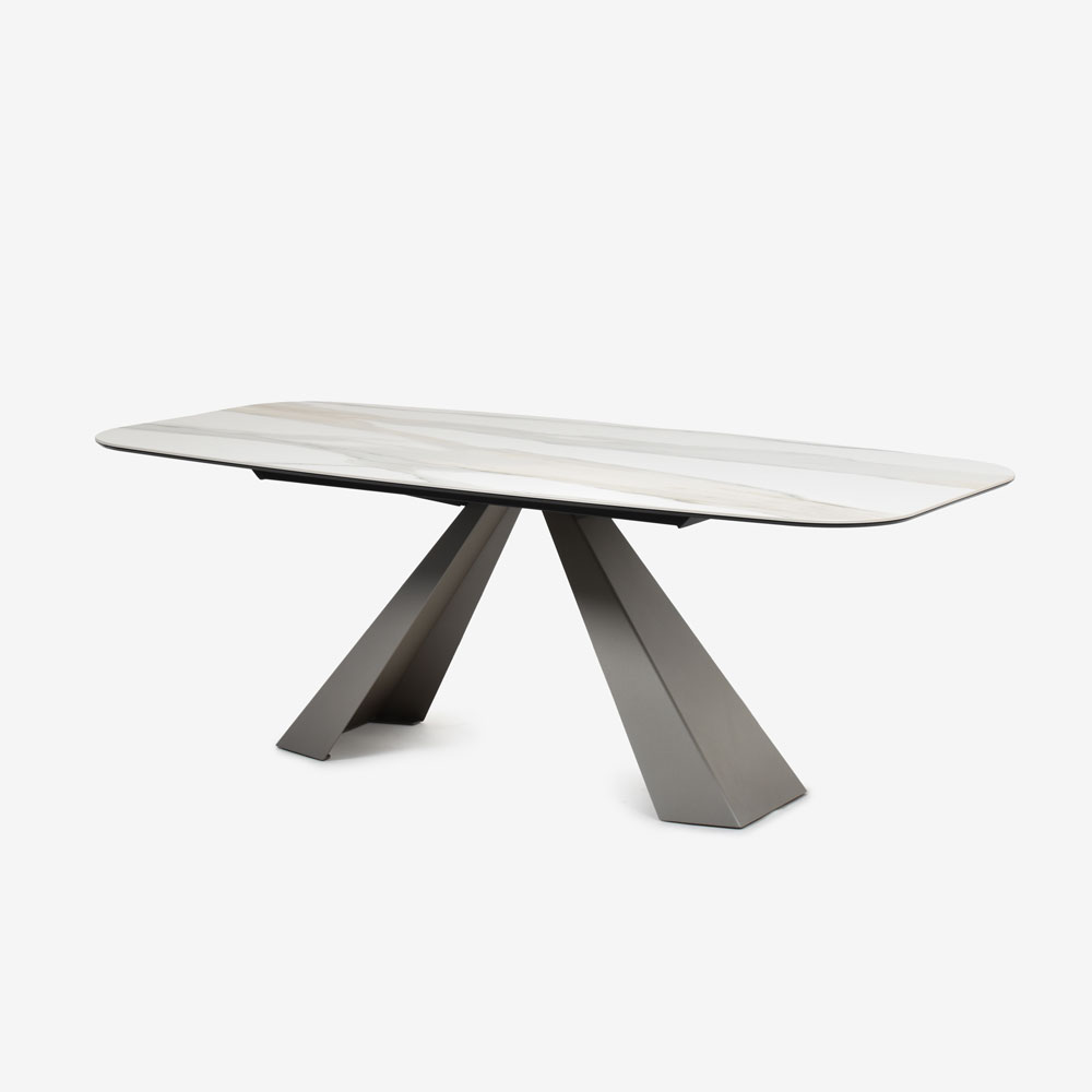 cattelan italia (カッテラン・イタリア) ダイニングテーブル「エリオット」幅200cm セラミック材 マット・ゴールデン・カラカッタ色【次回入荷未定】