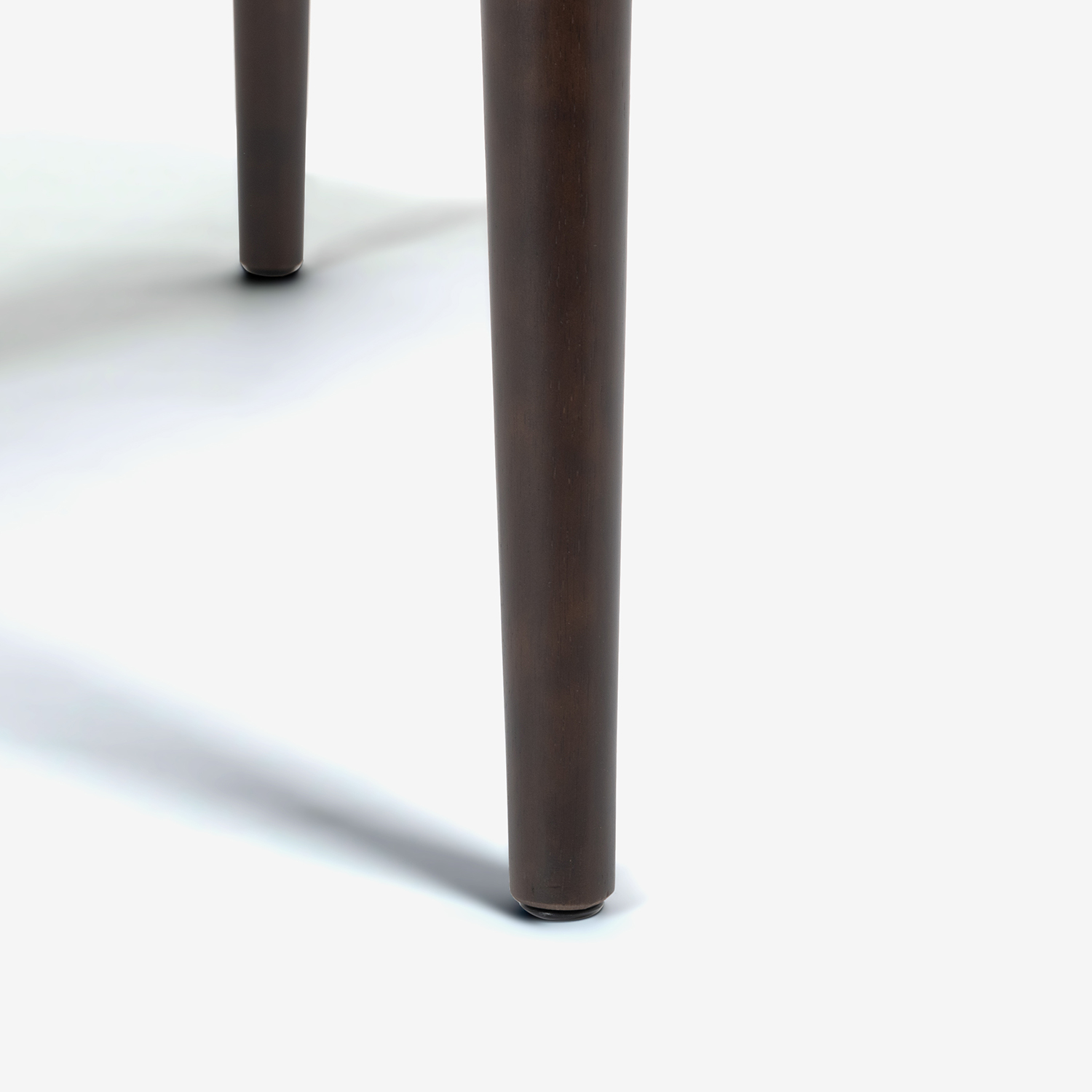 ダイニングテーブル「ユノ3」幅80cm レッドオーク材 ダークブラウン色 丸脚