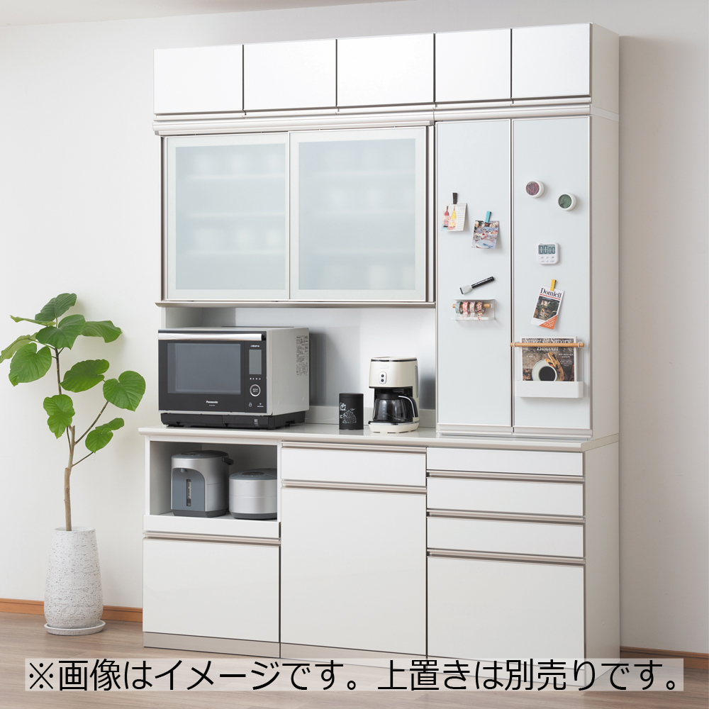 IDC大塚家具 AC AYANO キッチンボード ホワイト 食器棚 - 家具