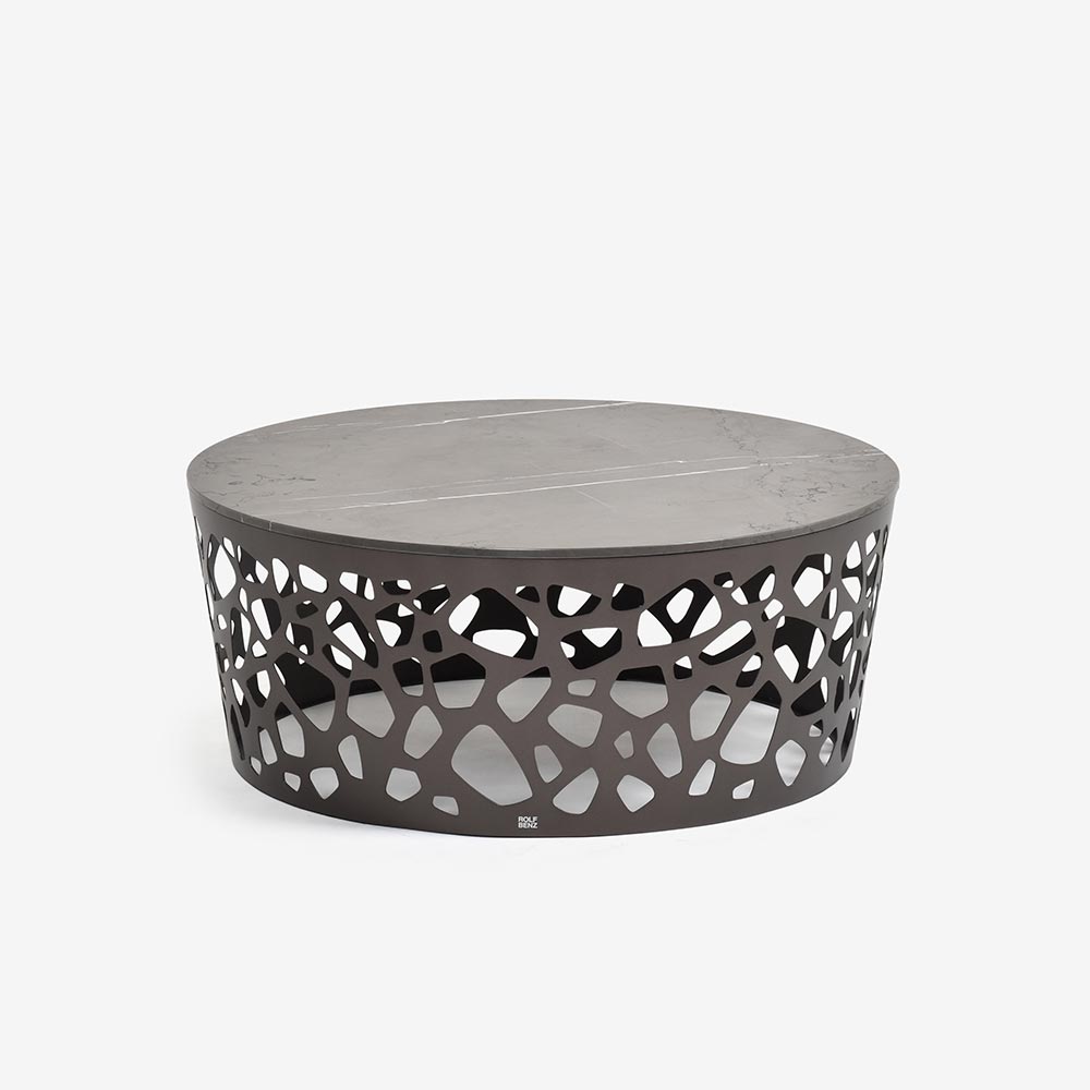 ROLF BENZ(ロルフベンツ)センターテーブル「926-344」直径80cm 天然石 グラファイトブラウン