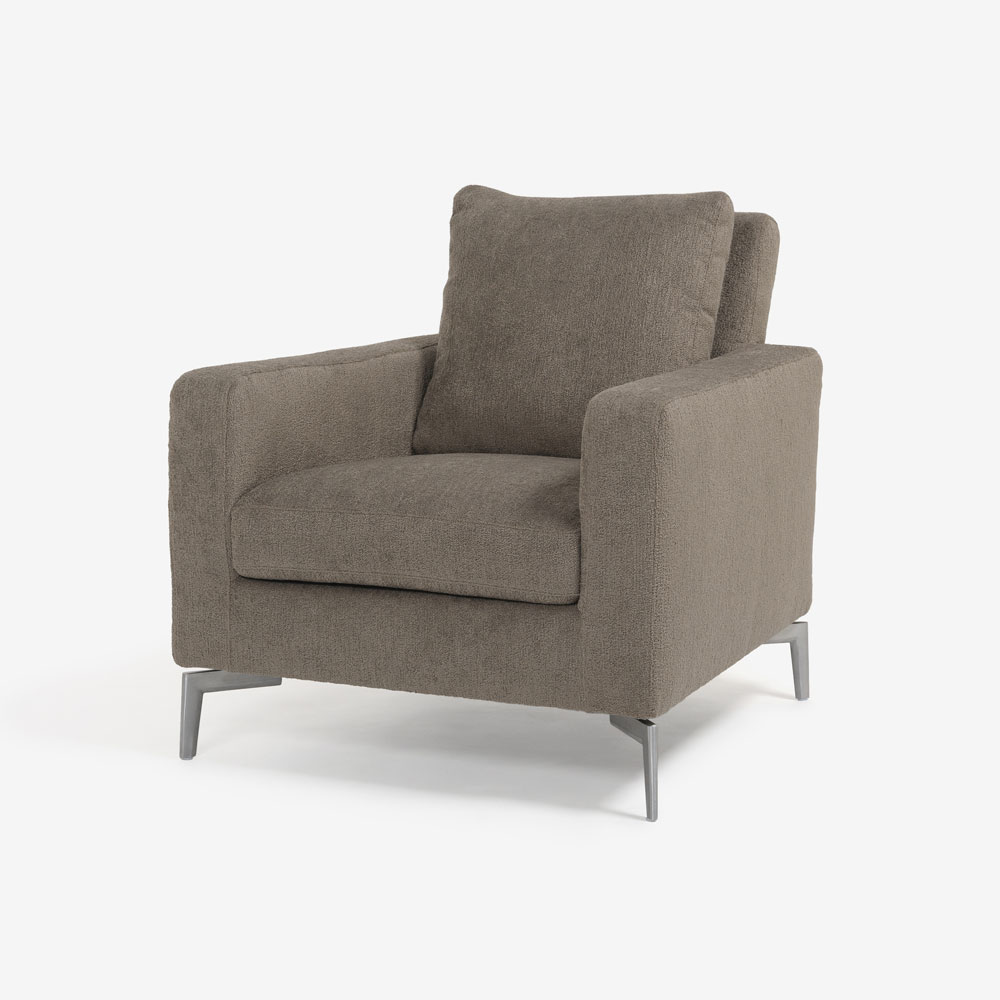 erba(エルバイタリア)アームチェア「ベラビスタ」布グレージュ色 #0FAVOLA403【お手入れキットの特典付き】