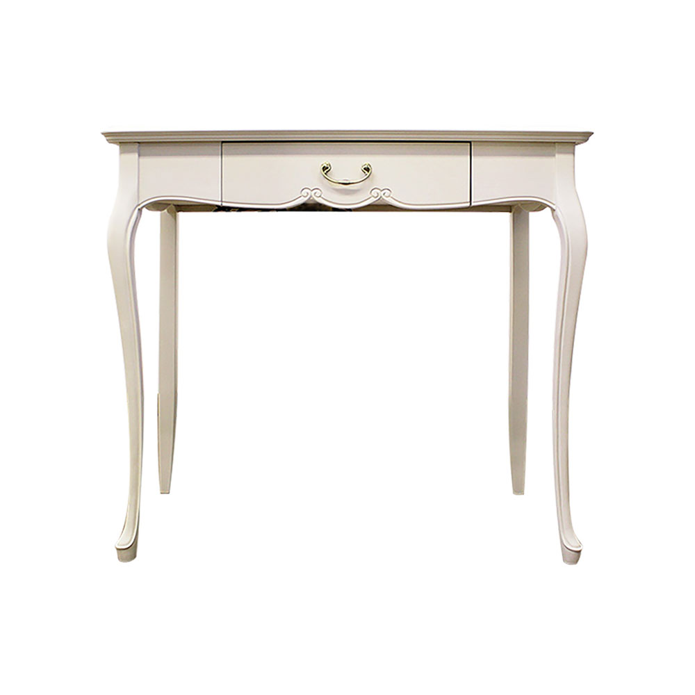 コンソールテーブル「フルールE WH」幅80cm リンデン材ホワイトウォッシュ色