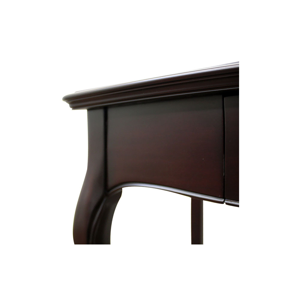 コンソールテーブル「フルールE DM」幅80cm マホガニー材ダークブラウン色