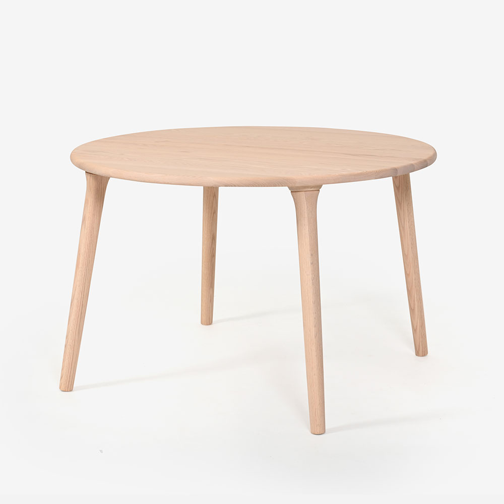 ダイニングテーブル「フィルプラス」円形 直径110cm 4本脚タイプ エッジデザイン3種 樹種・塗装色5種【受注生産品】