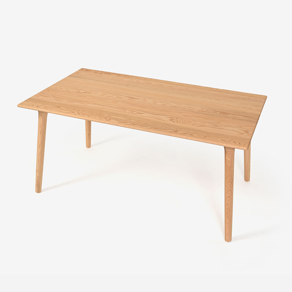 ダイニングテーブル「フィルプラス」長方形4本脚タイプ 4サイズ エッジデザイン3種 樹種・塗装色5種【受注生産品】