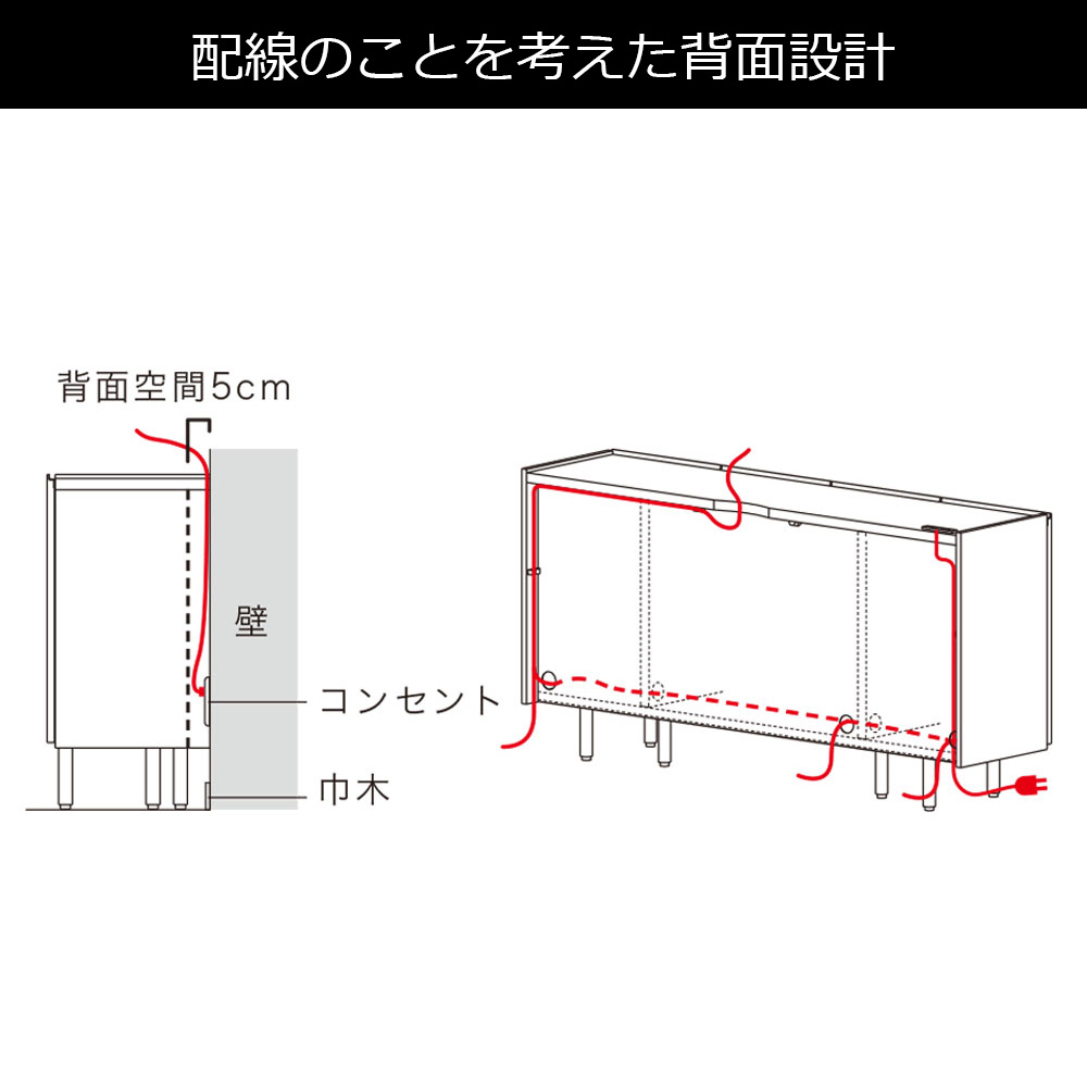 Pamouna（パモウナ）サイドボード「CE-120」幅119.9cm 全6色