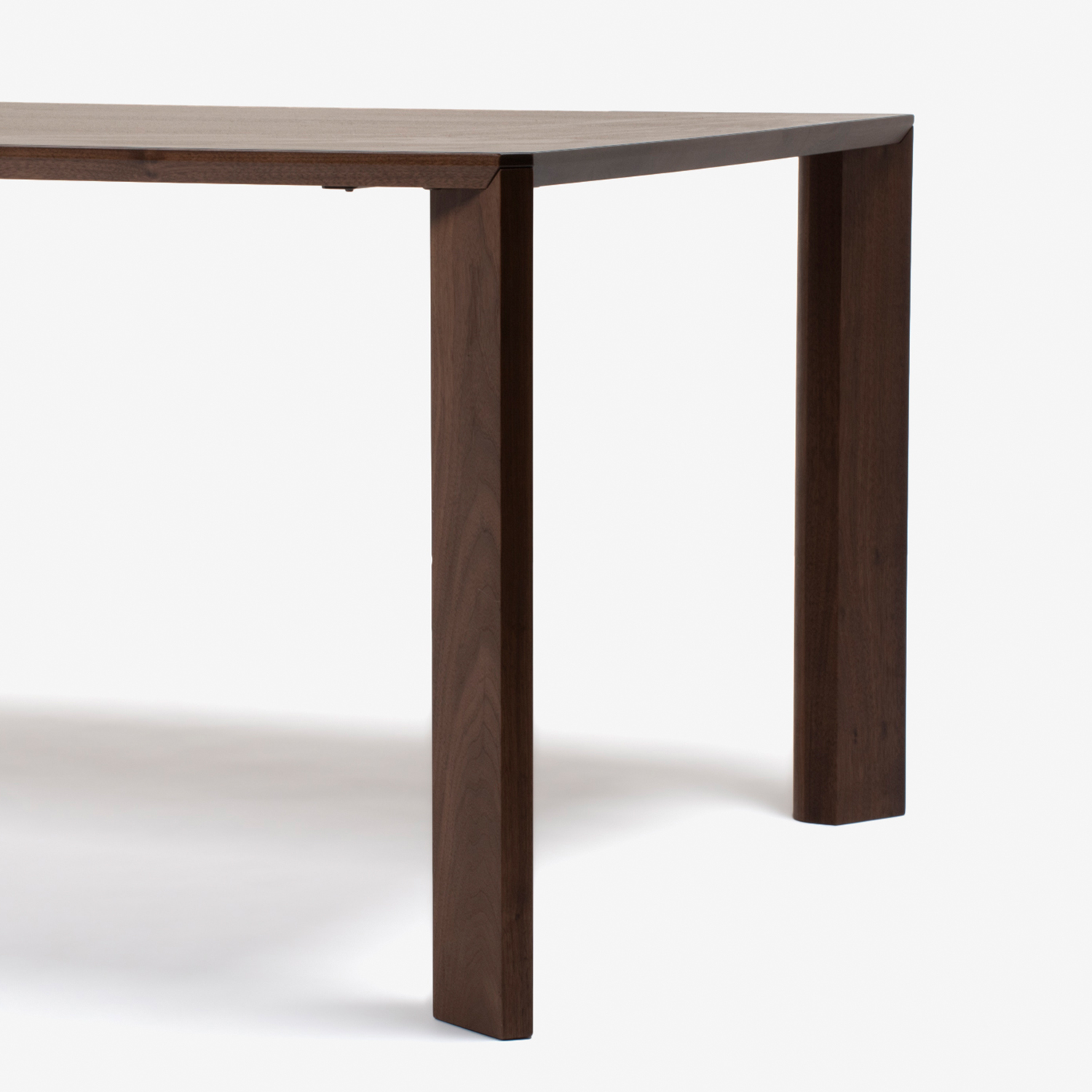 ダイニングテーブル「セレスタ」幅180cm ウォールナット材WP色 4本角脚(1型) 【受注生産品】