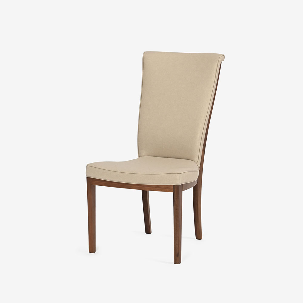 カリモク家具 ダイニングチェア「C3085AYRG」ウォールナット材ウォールナットナチュラル色 合成皮革張り U565マニエラシャンパンゴールド色