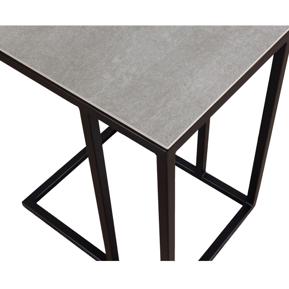 サイドテーブル「グラナダ」セラミック天板 アッシュグレイ色