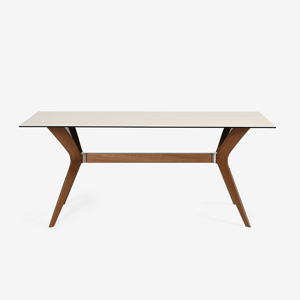 Calligaris(カリガリス)ダイニングテーブル「Tokyo CS18-FR」天板セラミックガラス P32Cホワイトトラバーチン色 全2サイズ