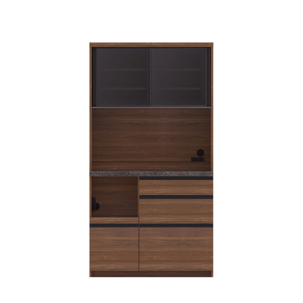 Pamouna(パモウナ)オープンボード「EMA-S1000R」幅100cm 奥行44.5cm 高さ188.5cm スライドドア レギュラーカウンター 全3色