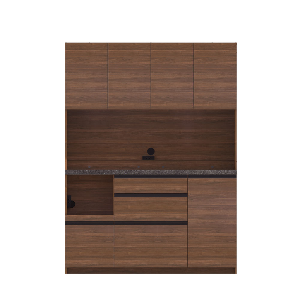 Pamouna(パモウナ)オープンボード「EMB-1400R」幅140cm 奥行50cm 高さ188.5cm 開き扉 レギュラーカウンター 全3色