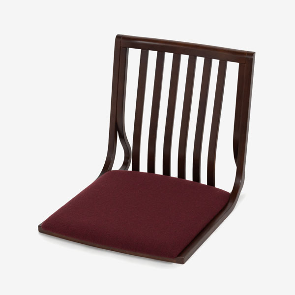 秋田木工 座椅子 「93」木部ブナ材ウォールナット色 座布A-07