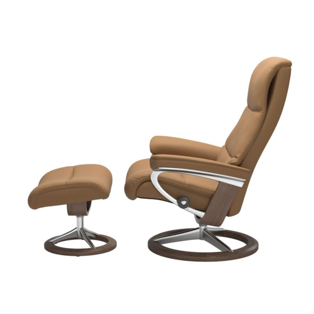 EKORNES(エコーネス)リクライニングチェア「ストレスレス ビュー(M)シグニチャー」オットマン付 革#パロマ 全3色