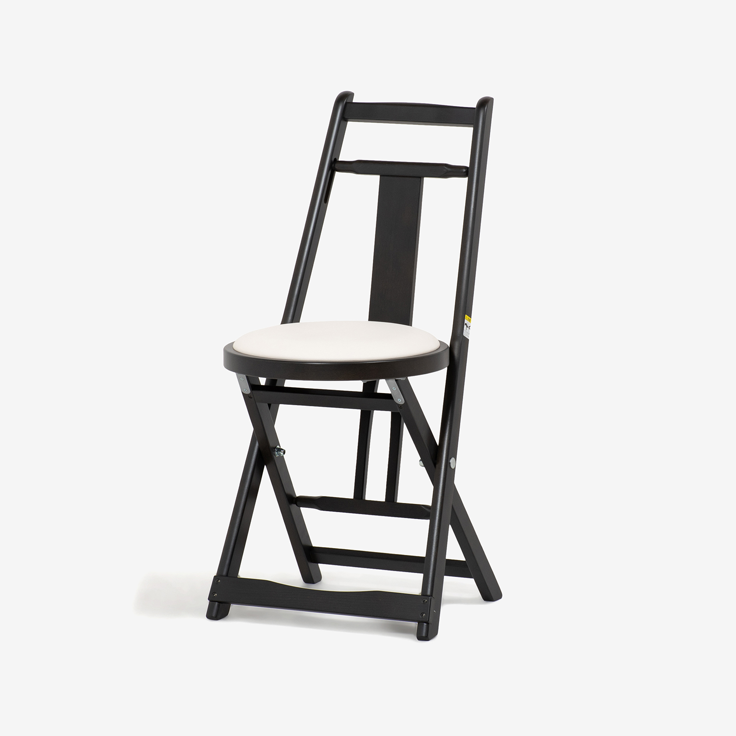 折りたたみ椅子「KC-1」木部ブナ材ダークブラウン色 座PVCアイボリー色【決算セールのため30%OFF】