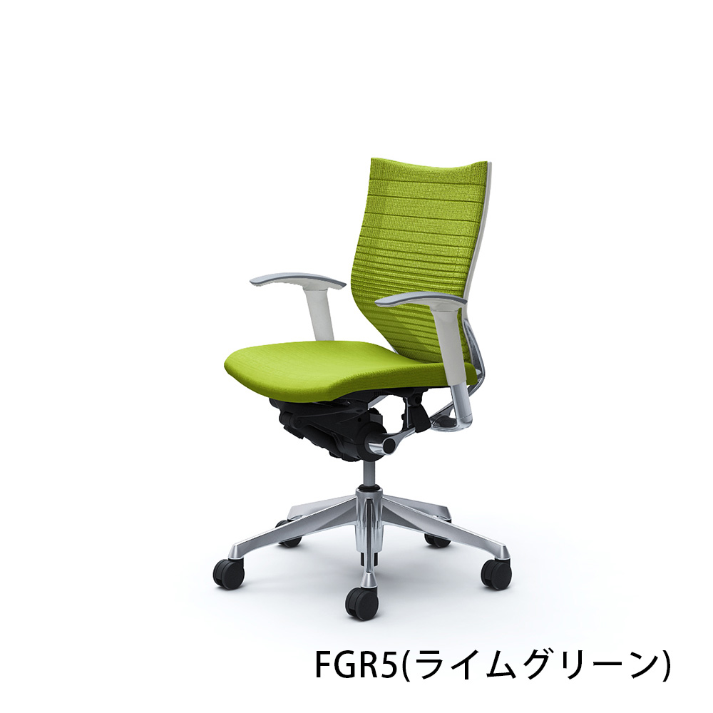 「バロンチェア CP83BW-FGR」ローバック 座面/クッション 背/グラデーションサポートメッシュ フレーム/ポリッシュ ボディーカラー/ホワイト アジャストアーム 張地全6色【受注生産品】okamura(オカムラ)