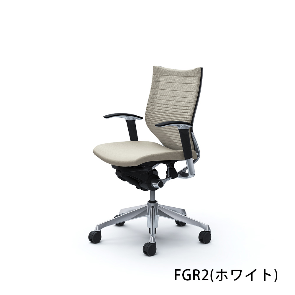 「バロンチェア CP83BR-FGR」ローバック 座面/クッション 背/グラデーションサポートメッシュ フレーム/ポリッシュ ボディーカラー/ブラック アジャストアーム 張地全6色【受注生産品】okamura(オカムラ)