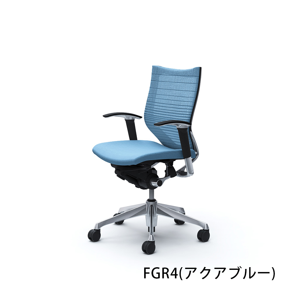 「バロンチェア CP83BR-FGR」ローバック 座面/クッション 背/グラデーションサポートメッシュ フレーム/ポリッシュ ボディーカラー/ブラック アジャストアーム 張地全6色【受注生産品】okamura(オカムラ)