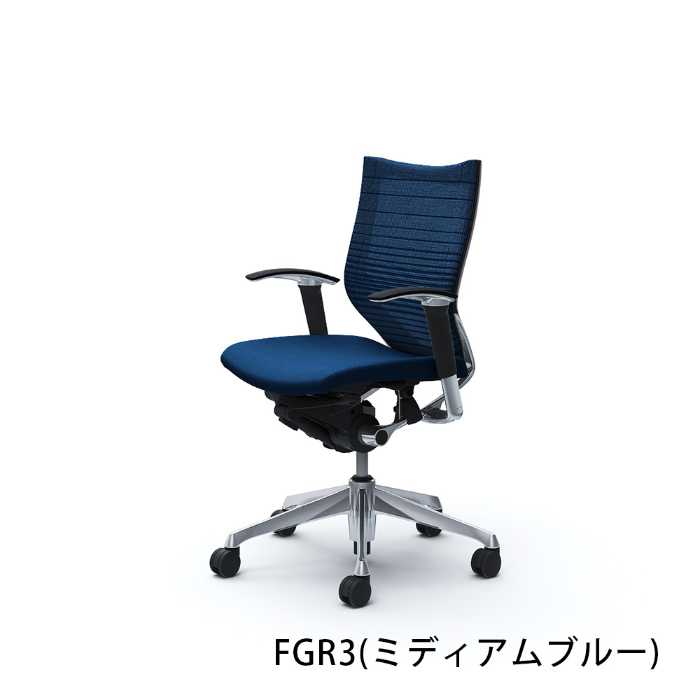 「バロンチェア CP83BR-FGR」ローバック 座面/クッション 背/グラデーションサポートメッシュ フレーム/ポリッシュ ボディーカラー/ブラック アジャストアーム 張地全6色【受注生産品】okamura(オカムラ)