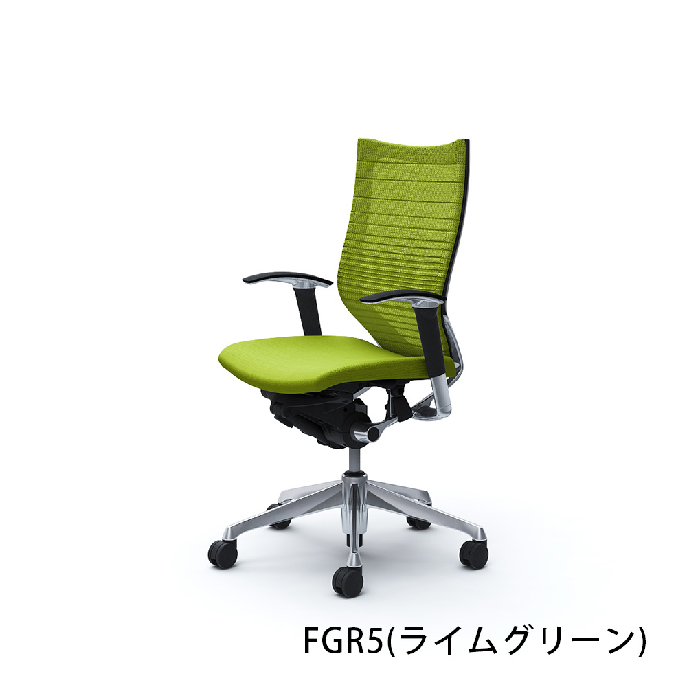 「バロンチェア CP85BR-FGR」ハイバック 座面/クッション 背/グラデーションサポートメッシュ フレーム/ポリッシュ ボディーカラー/ブラック アジャストアーム 張地全6色【受注生産品】okamura(オカムラ)