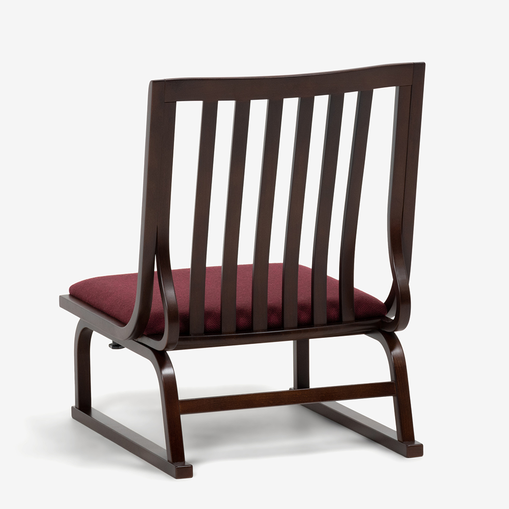秋田木工 高座椅子「93-H」木部ブナ材 ウォールナット色 座布A-07