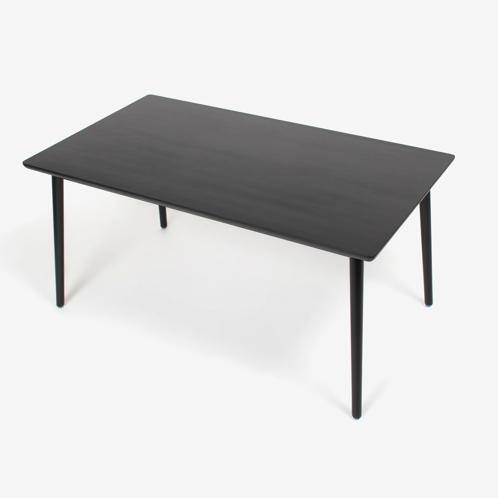 秋田木工 ダイニングテーブル「M-T001」ブナ材 艶無ブラック色 全3サイズ