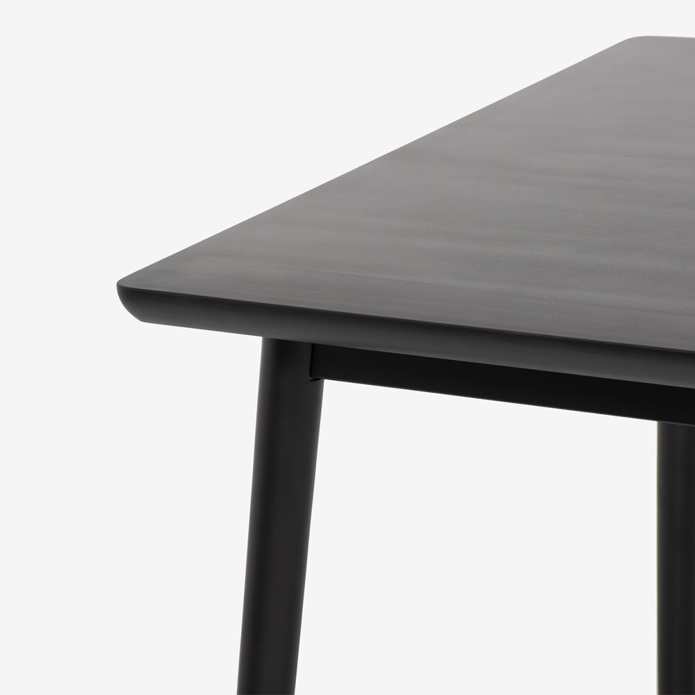 秋田木工 ダイニングテーブル「M-T001」ブナ材 艶無ブラック色 全3サイズ