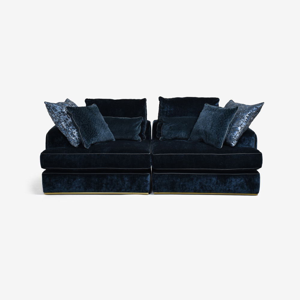 DURESTA(デュレスタ)ソファ「Stratus ストラタス」幅210cm 布#Flatiron Midnight【お手入れキットの特典付き】